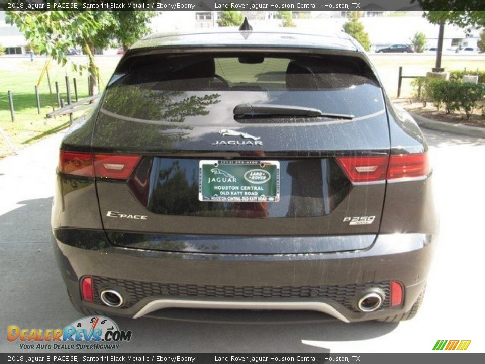 2018 Jaguar E-PACE SE Santorini Black Metallic / Ebony/Ebony Photo #8