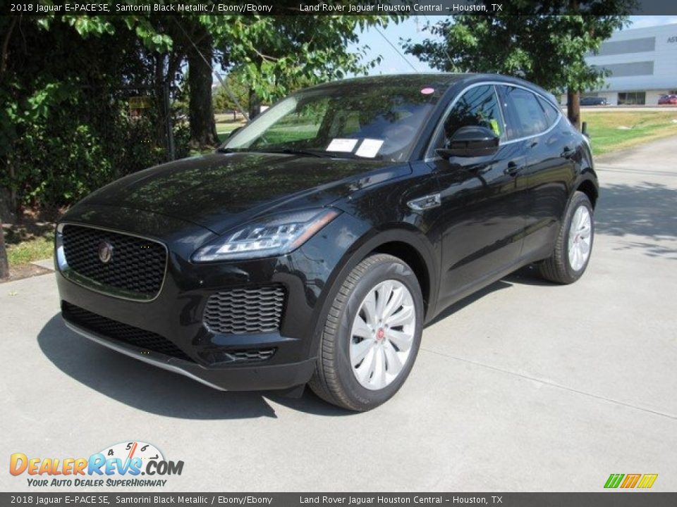 2018 Jaguar E-PACE SE Santorini Black Metallic / Ebony/Ebony Photo #10