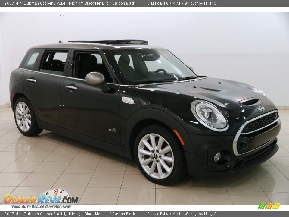 2017 Mini Clubman Cooper S ALL4 Midnight Black Metallic / Carbon Black Photo #1