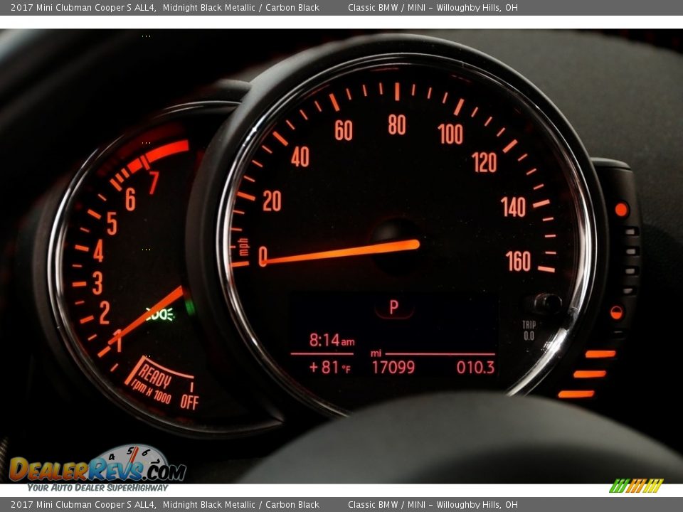 2017 Mini Clubman Cooper S ALL4 Midnight Black Metallic / Carbon Black Photo #9