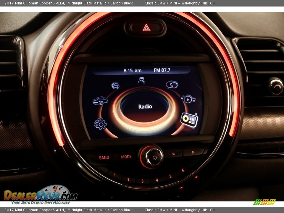 2017 Mini Clubman Cooper S ALL4 Midnight Black Metallic / Carbon Black Photo #10