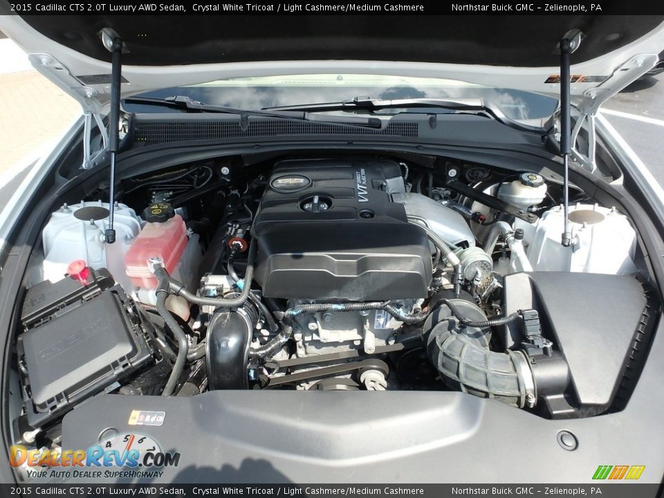 2015 Cadillac CTS 2.0T Luxury AWD Sedan Crystal White Tricoat / Light Cashmere/Medium Cashmere Photo #2