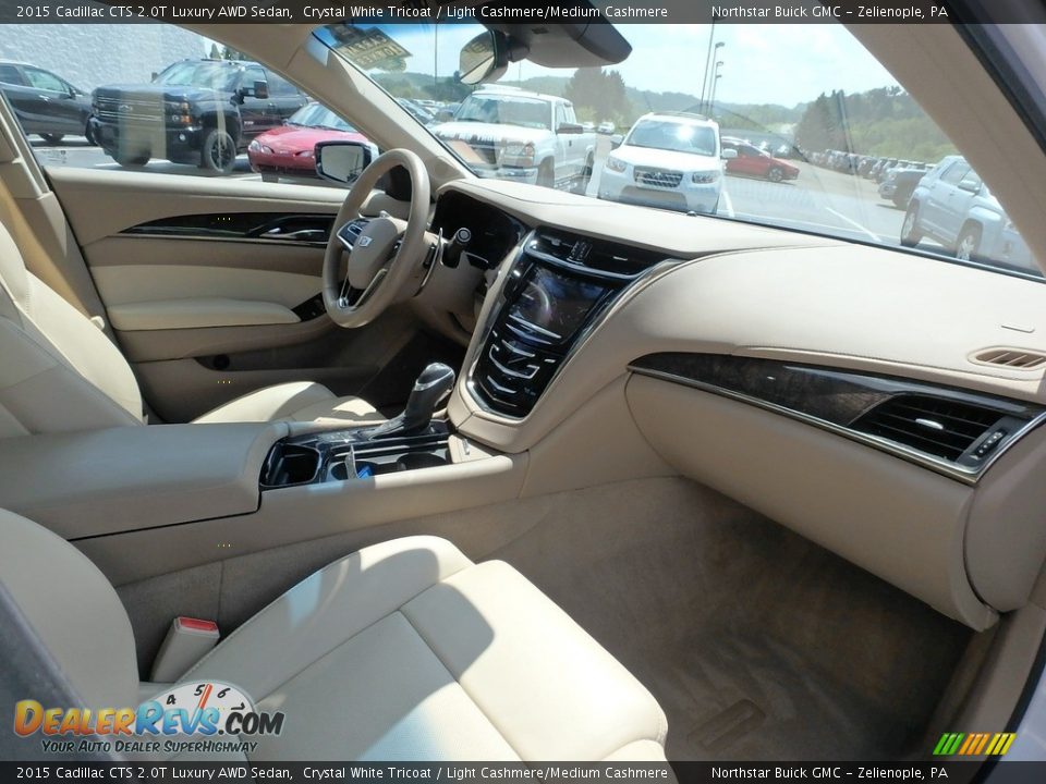 2015 Cadillac CTS 2.0T Luxury AWD Sedan Crystal White Tricoat / Light Cashmere/Medium Cashmere Photo #6