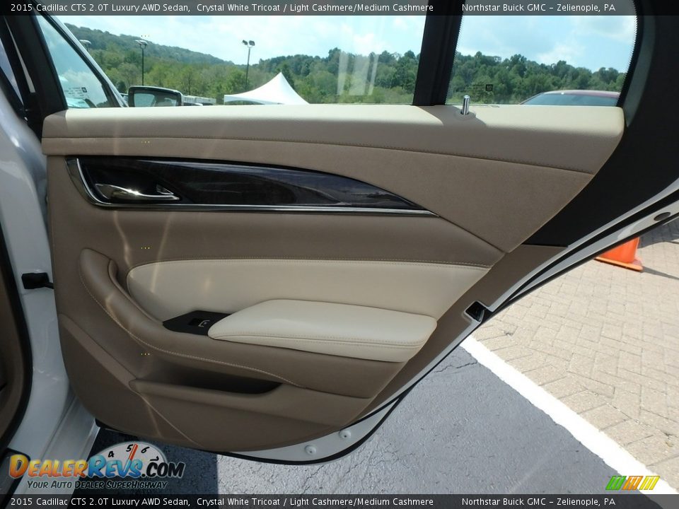 2015 Cadillac CTS 2.0T Luxury AWD Sedan Crystal White Tricoat / Light Cashmere/Medium Cashmere Photo #8