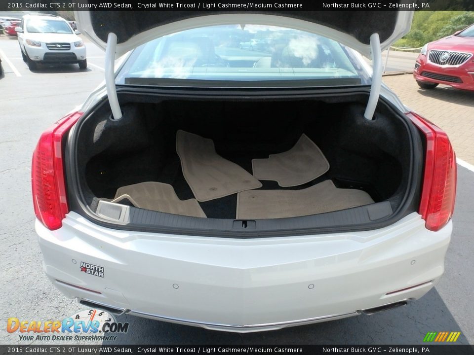 2015 Cadillac CTS 2.0T Luxury AWD Sedan Crystal White Tricoat / Light Cashmere/Medium Cashmere Photo #11