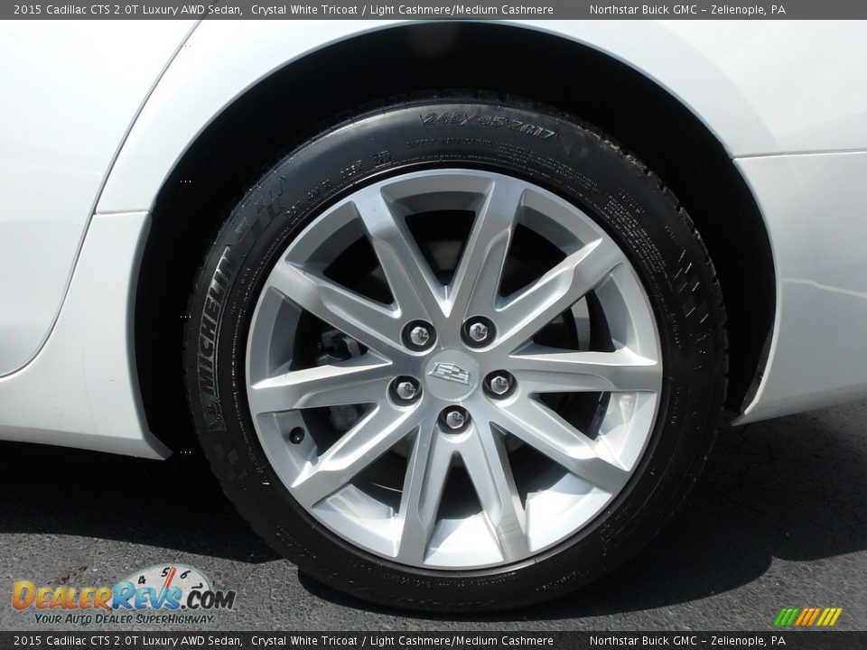2015 Cadillac CTS 2.0T Luxury AWD Sedan Crystal White Tricoat / Light Cashmere/Medium Cashmere Photo #14