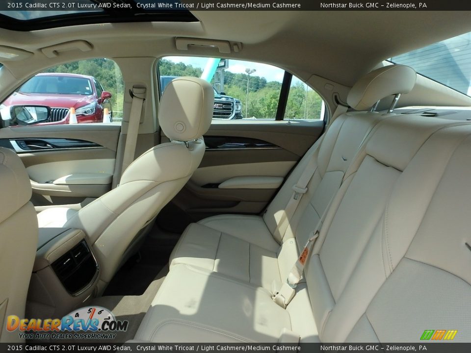 2015 Cadillac CTS 2.0T Luxury AWD Sedan Crystal White Tricoat / Light Cashmere/Medium Cashmere Photo #16