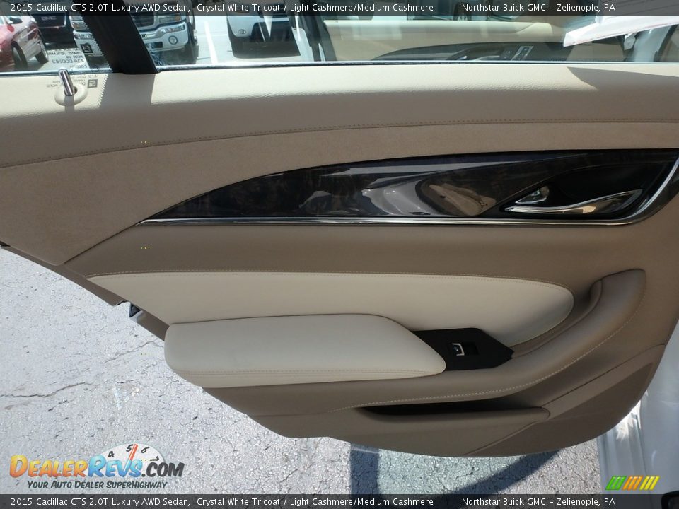 2015 Cadillac CTS 2.0T Luxury AWD Sedan Crystal White Tricoat / Light Cashmere/Medium Cashmere Photo #18