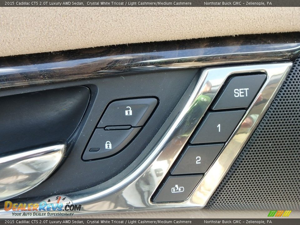 2015 Cadillac CTS 2.0T Luxury AWD Sedan Crystal White Tricoat / Light Cashmere/Medium Cashmere Photo #20