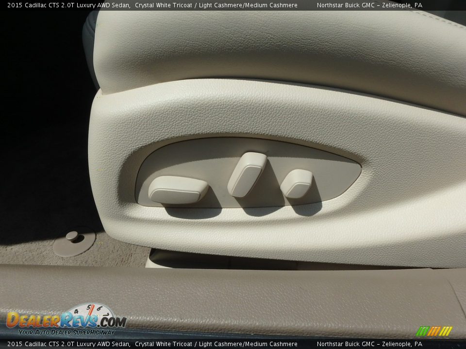 2015 Cadillac CTS 2.0T Luxury AWD Sedan Crystal White Tricoat / Light Cashmere/Medium Cashmere Photo #22