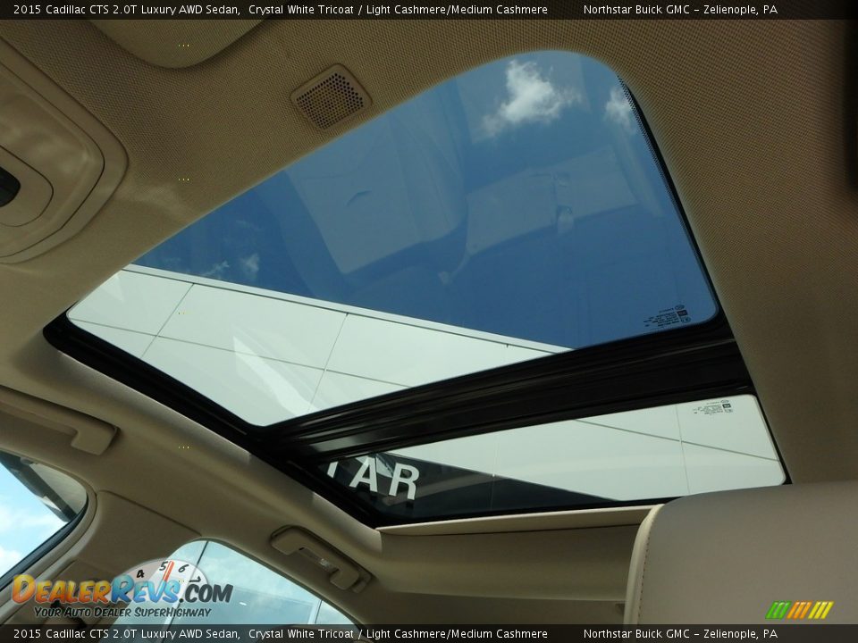 2015 Cadillac CTS 2.0T Luxury AWD Sedan Crystal White Tricoat / Light Cashmere/Medium Cashmere Photo #23