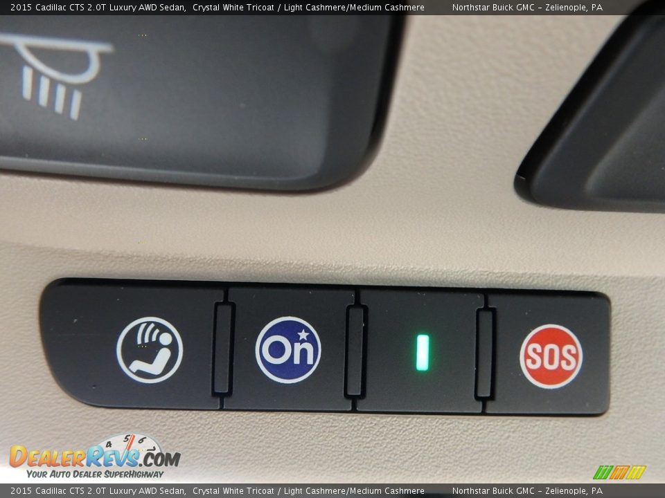 2015 Cadillac CTS 2.0T Luxury AWD Sedan Crystal White Tricoat / Light Cashmere/Medium Cashmere Photo #26