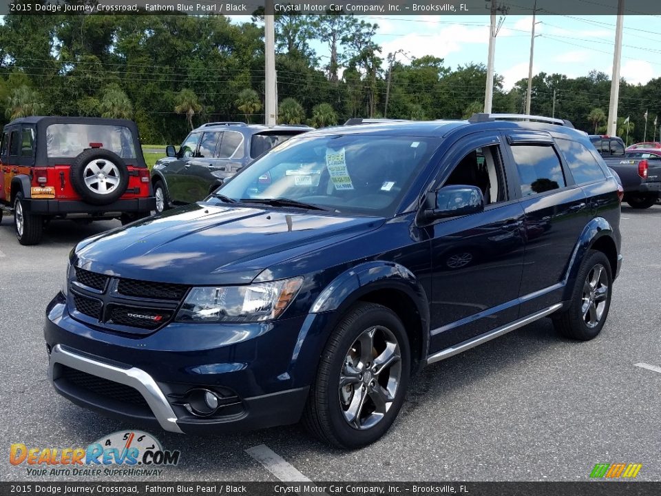 2015 Dodge Journey Crossroad Fathom Blue Pearl / Black Photo #2