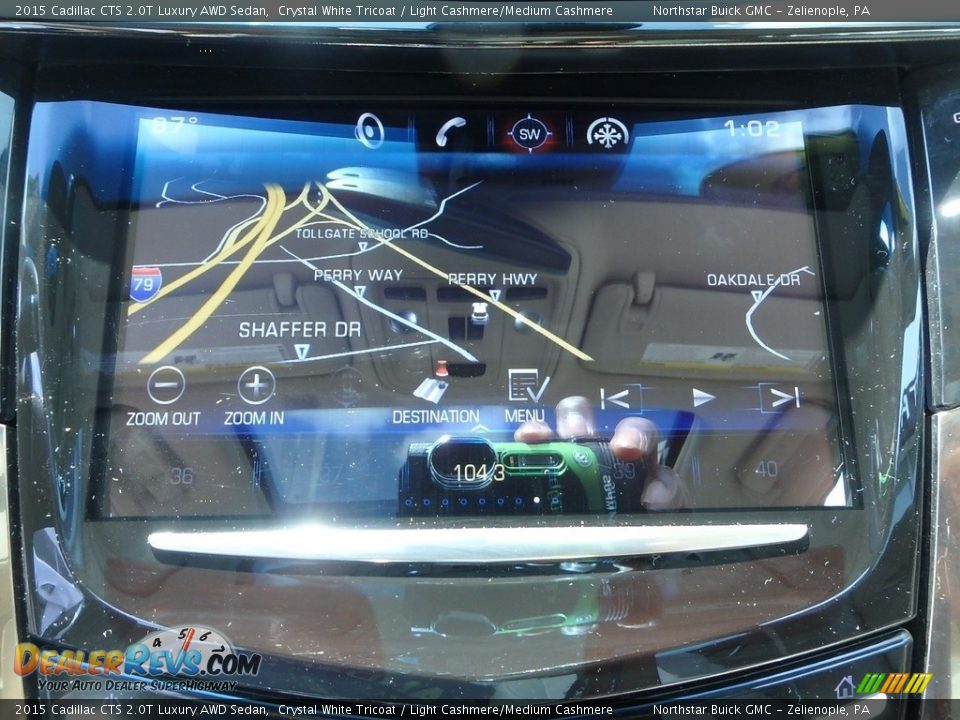 2015 Cadillac CTS 2.0T Luxury AWD Sedan Crystal White Tricoat / Light Cashmere/Medium Cashmere Photo #28