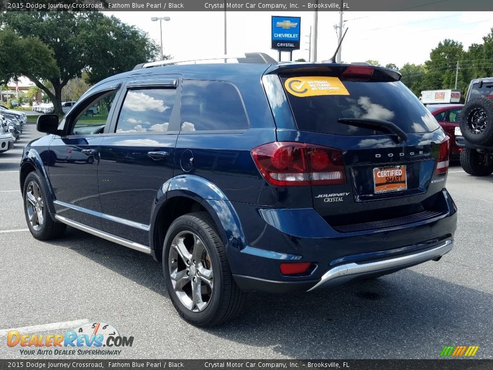 2015 Dodge Journey Crossroad Fathom Blue Pearl / Black Photo #4