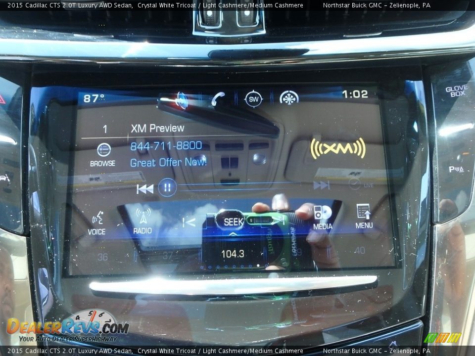 2015 Cadillac CTS 2.0T Luxury AWD Sedan Crystal White Tricoat / Light Cashmere/Medium Cashmere Photo #30
