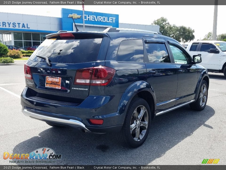 2015 Dodge Journey Crossroad Fathom Blue Pearl / Black Photo #6