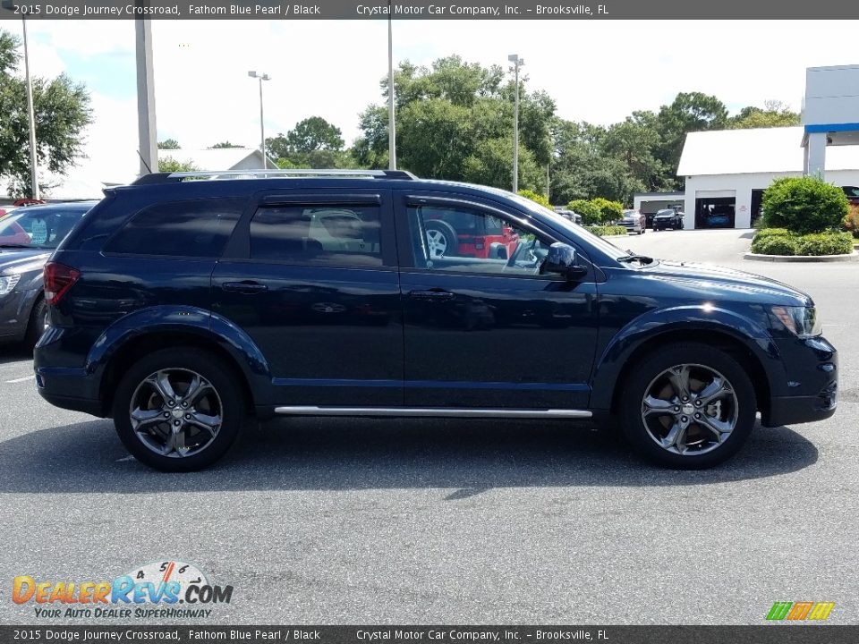 2015 Dodge Journey Crossroad Fathom Blue Pearl / Black Photo #7