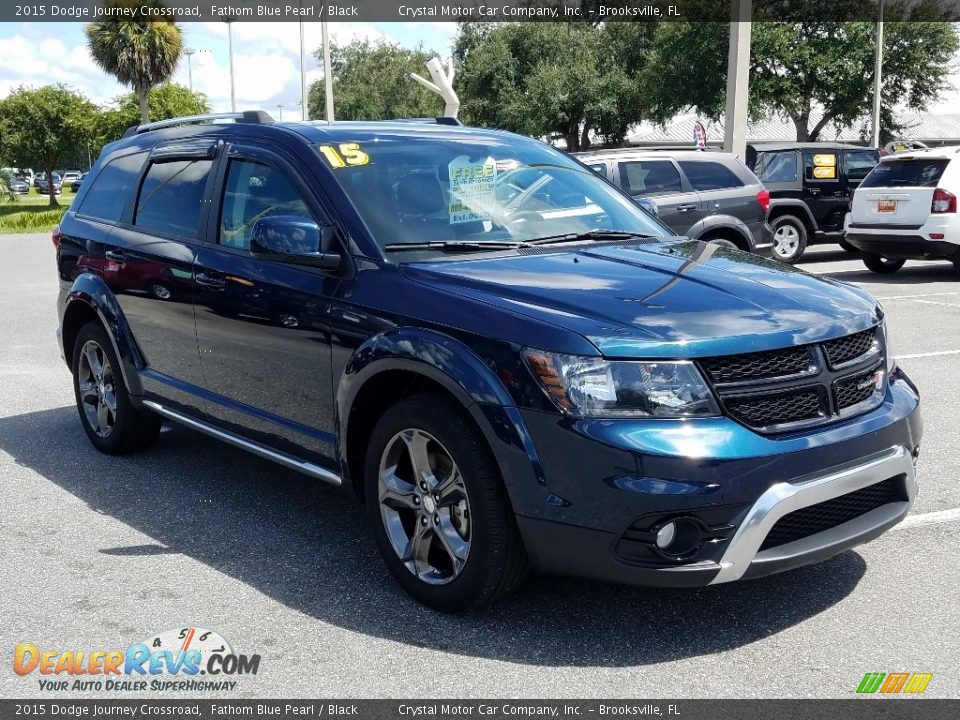 2015 Dodge Journey Crossroad Fathom Blue Pearl / Black Photo #8