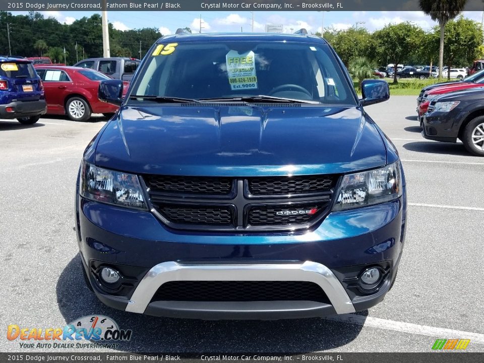 2015 Dodge Journey Crossroad Fathom Blue Pearl / Black Photo #9