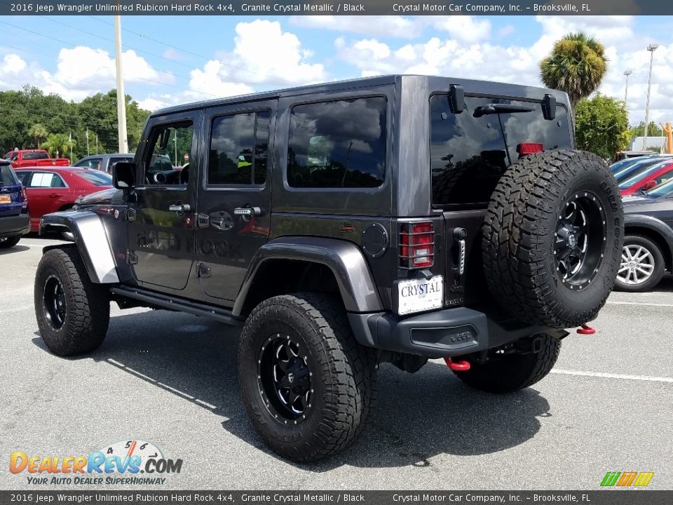 2016 Jeep Wrangler Unlimited Rubicon Hard Rock 4x4 Granite Crystal Metallic / Black Photo #4