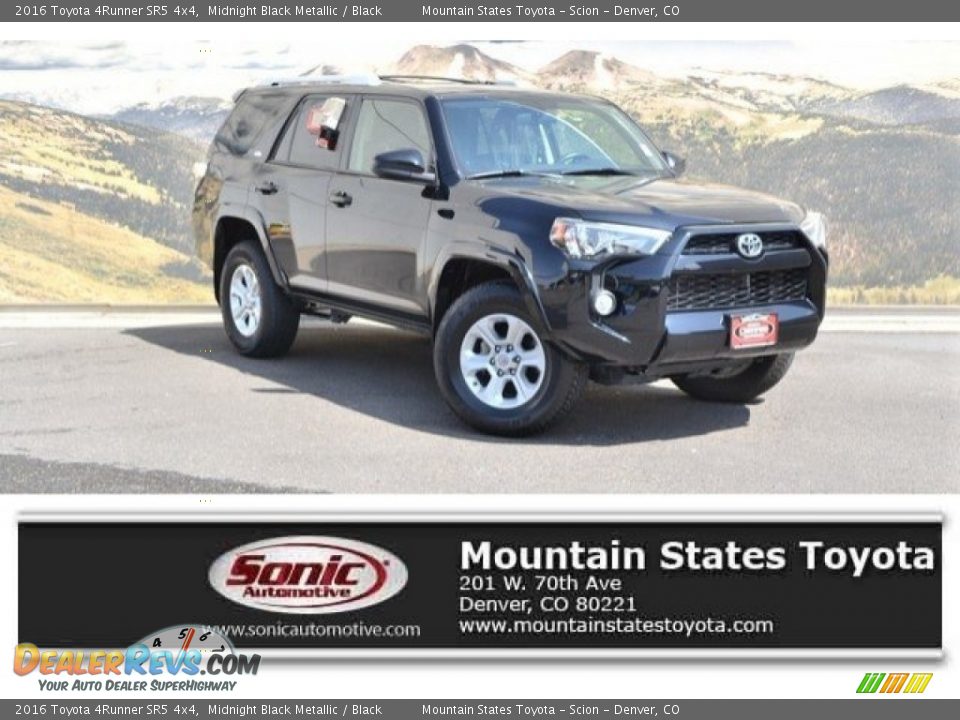 2016 Toyota 4Runner SR5 4x4 Midnight Black Metallic / Black Photo #1