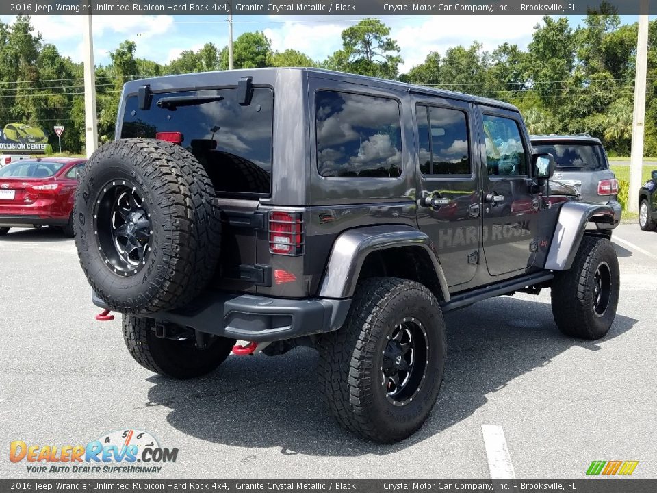 2016 Jeep Wrangler Unlimited Rubicon Hard Rock 4x4 Granite Crystal Metallic / Black Photo #6