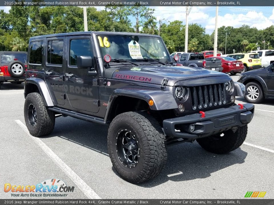 2016 Jeep Wrangler Unlimited Rubicon Hard Rock 4x4 Granite Crystal Metallic / Black Photo #8