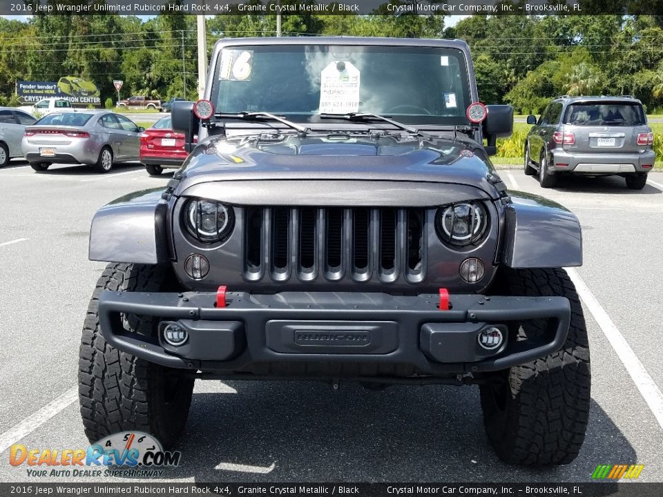 2016 Jeep Wrangler Unlimited Rubicon Hard Rock 4x4 Granite Crystal Metallic / Black Photo #9
