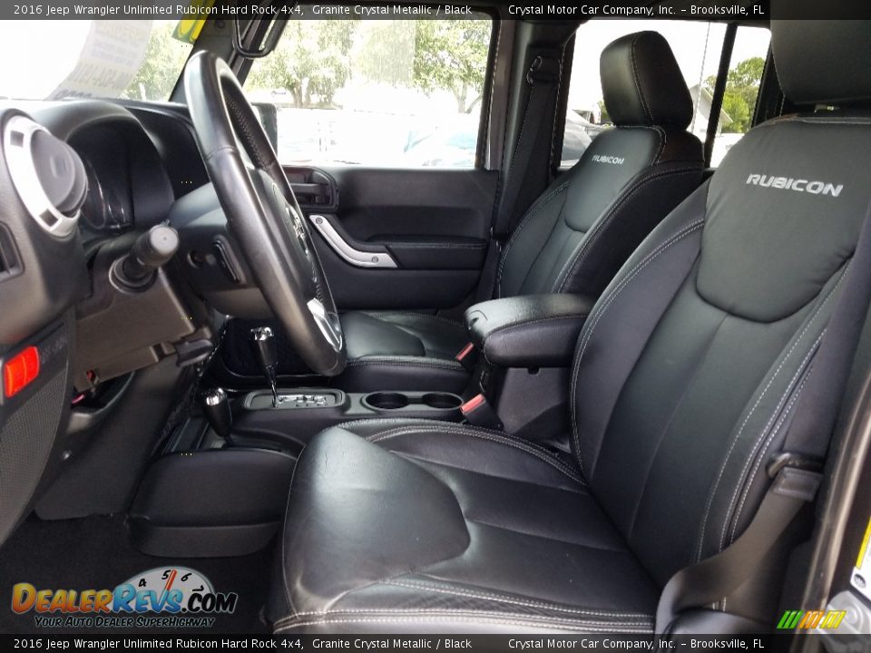 2016 Jeep Wrangler Unlimited Rubicon Hard Rock 4x4 Granite Crystal Metallic / Black Photo #10