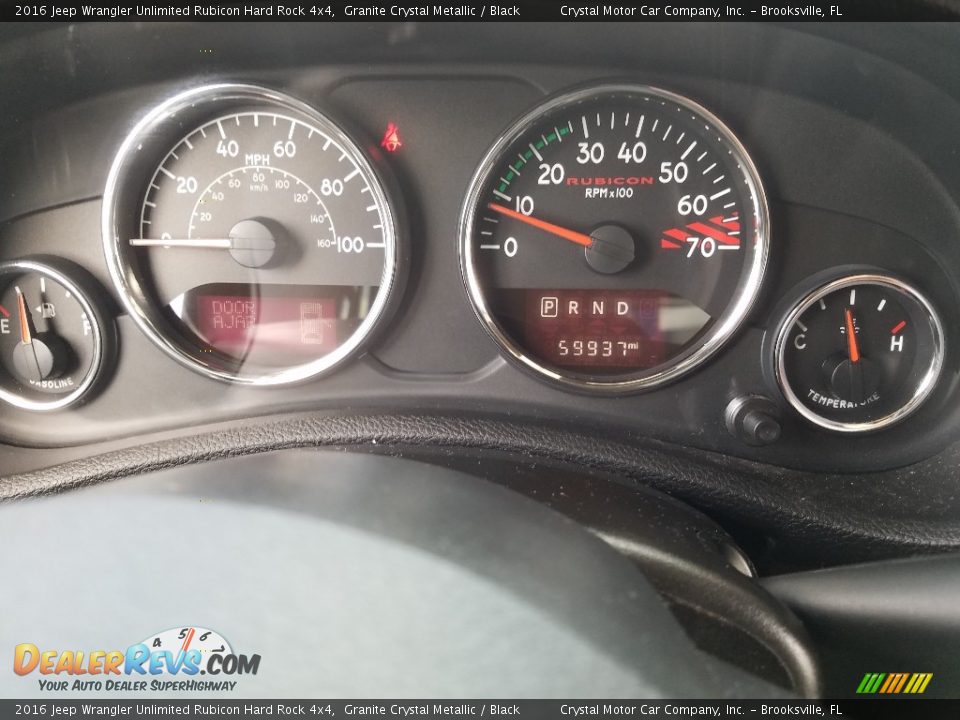 2016 Jeep Wrangler Unlimited Rubicon Hard Rock 4x4 Granite Crystal Metallic / Black Photo #15