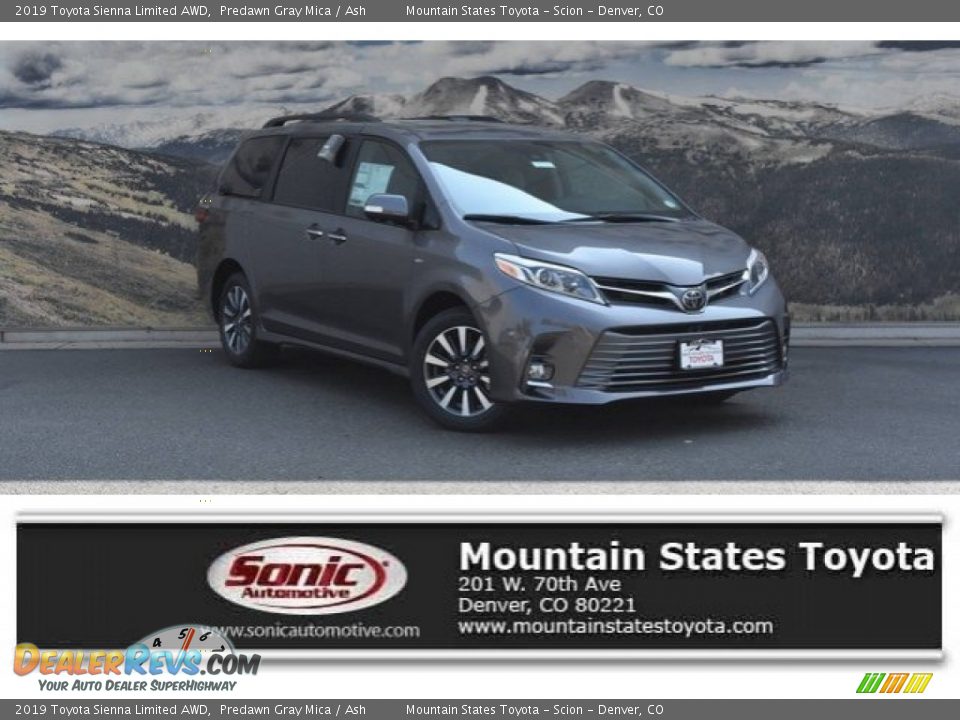 2019 Toyota Sienna Limited AWD Predawn Gray Mica / Ash Photo #1