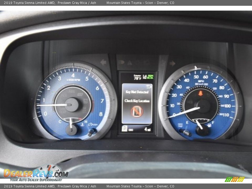 2019 Toyota Sienna Limited AWD Gauges Photo #33