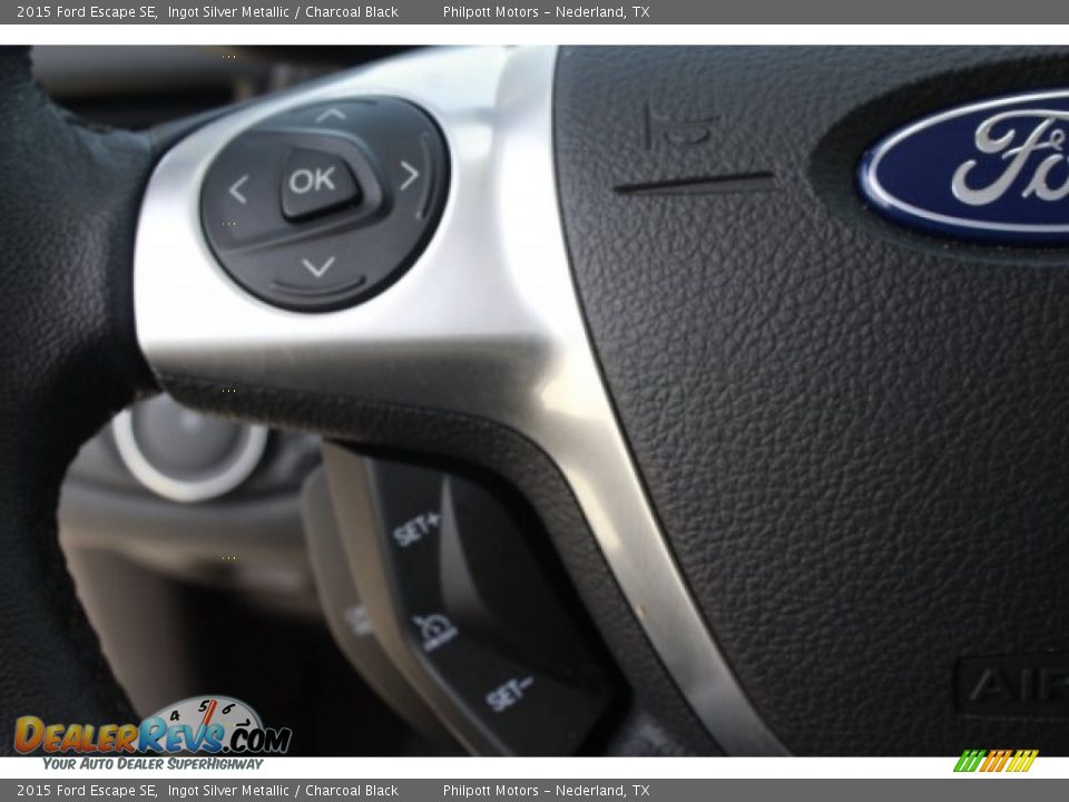 2015 Ford Escape SE Ingot Silver Metallic / Charcoal Black Photo #20