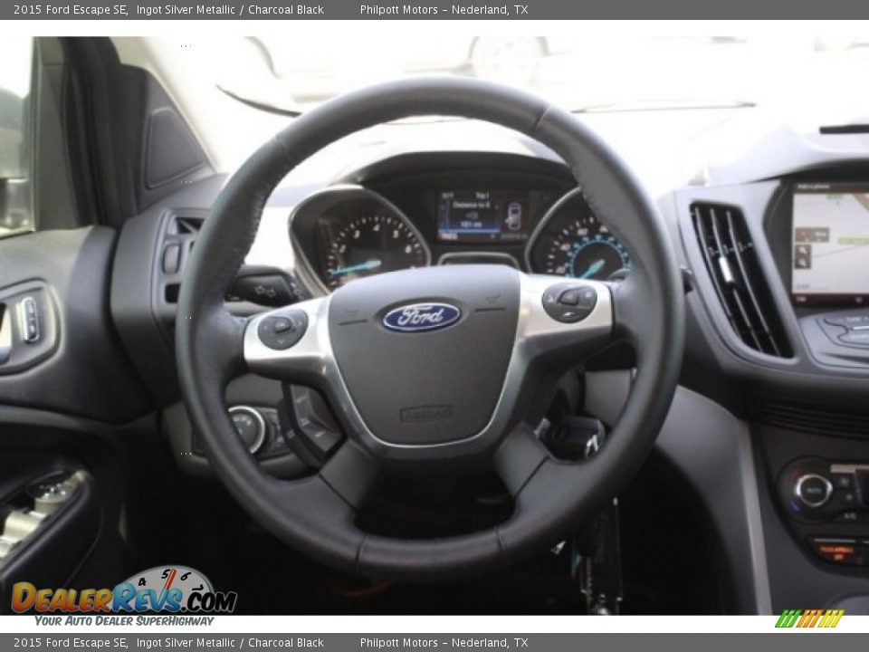 2015 Ford Escape SE Ingot Silver Metallic / Charcoal Black Photo #27