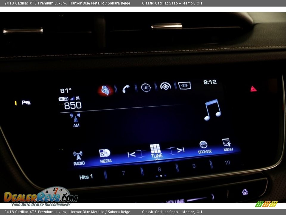 2018 Cadillac XT5 Premium Luxury Harbor Blue Metallic / Sahara Beige Photo #15