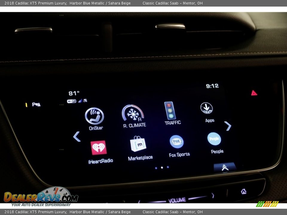 2018 Cadillac XT5 Premium Luxury Harbor Blue Metallic / Sahara Beige Photo #17