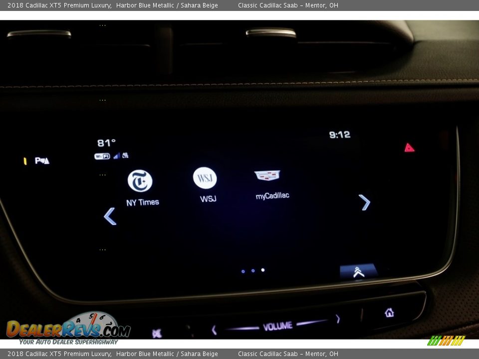 2018 Cadillac XT5 Premium Luxury Harbor Blue Metallic / Sahara Beige Photo #18