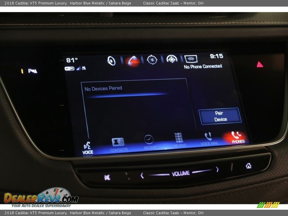 2018 Cadillac XT5 Premium Luxury Harbor Blue Metallic / Sahara Beige Photo #23
