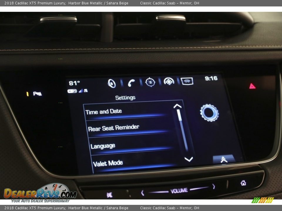 2018 Cadillac XT5 Premium Luxury Harbor Blue Metallic / Sahara Beige Photo #25