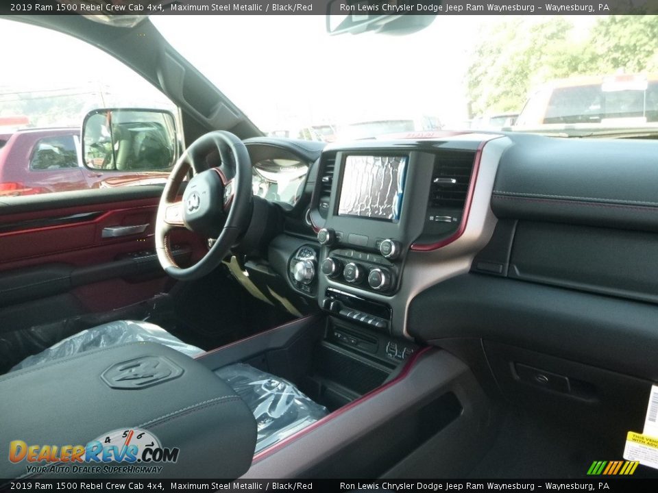 2019 Ram 1500 Rebel Crew Cab 4x4 Maximum Steel Metallic / Black/Red Photo #9