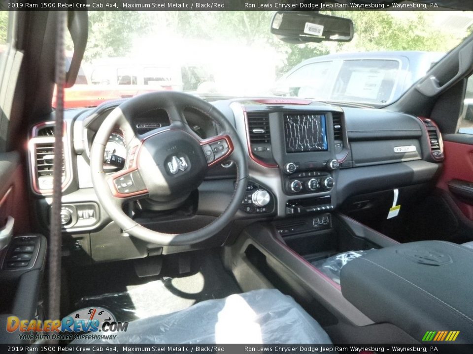 2019 Ram 1500 Rebel Crew Cab 4x4 Maximum Steel Metallic / Black/Red Photo #11