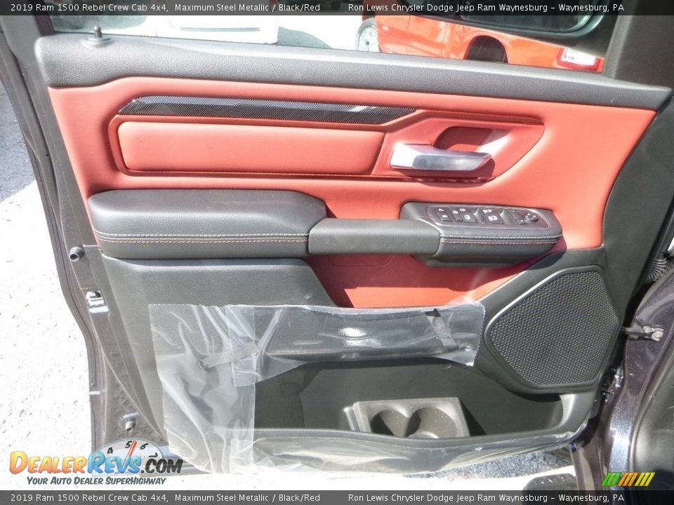 2019 Ram 1500 Rebel Crew Cab 4x4 Maximum Steel Metallic / Black/Red Photo #12