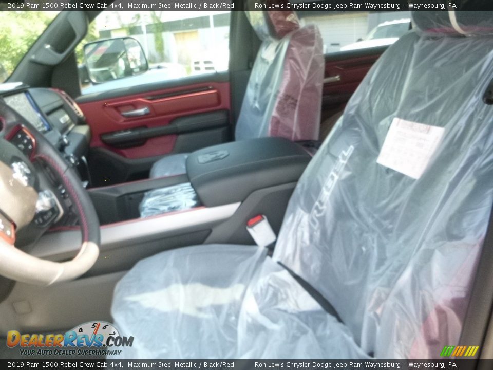 2019 Ram 1500 Rebel Crew Cab 4x4 Maximum Steel Metallic / Black/Red Photo #14