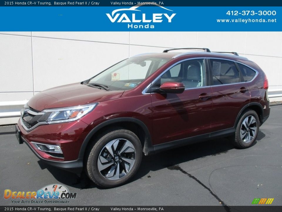 2015 Honda CR-V Touring Basque Red Pearl II / Gray Photo #1