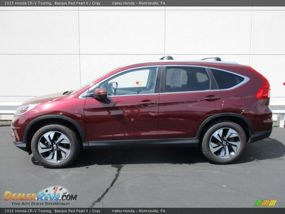 2015 Honda CR-V Touring Basque Red Pearl II / Gray Photo #2