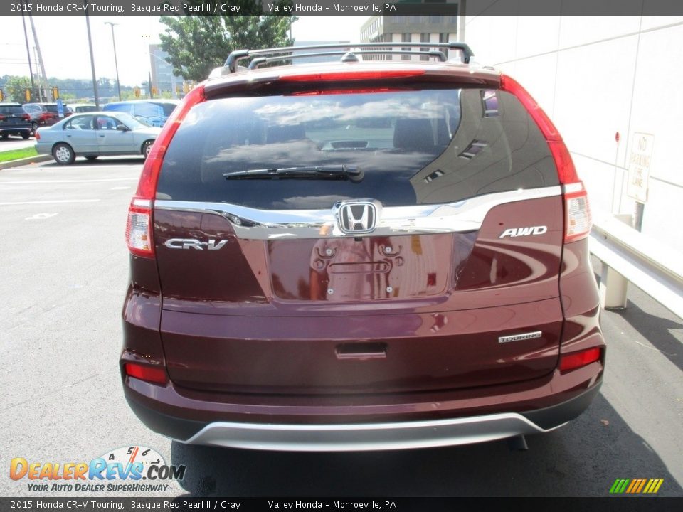 2015 Honda CR-V Touring Basque Red Pearl II / Gray Photo #4