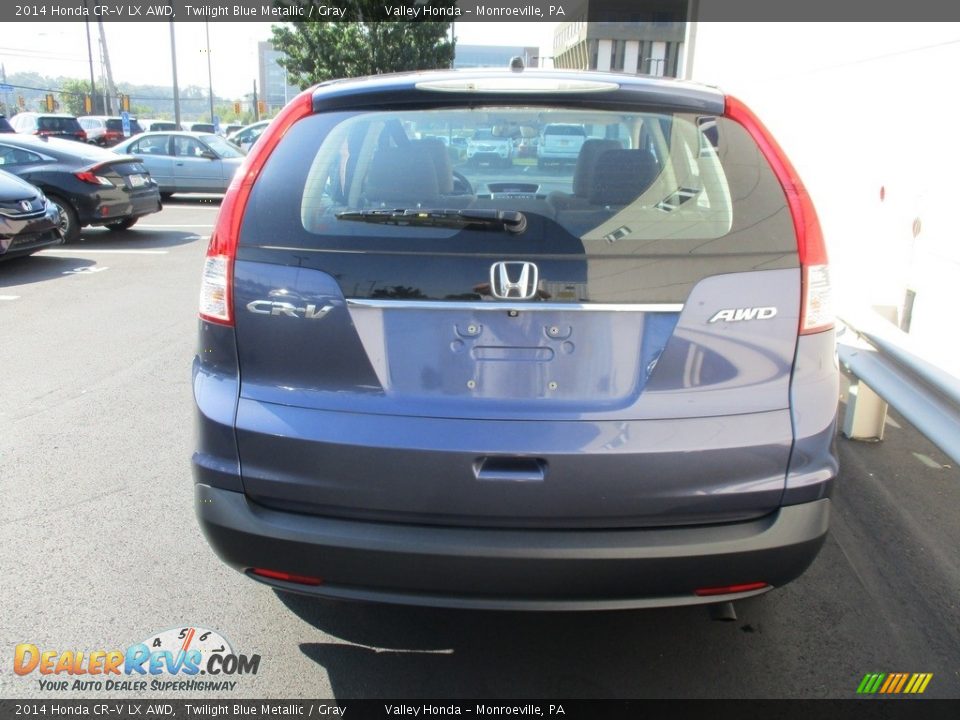 2014 Honda CR-V LX AWD Twilight Blue Metallic / Gray Photo #4