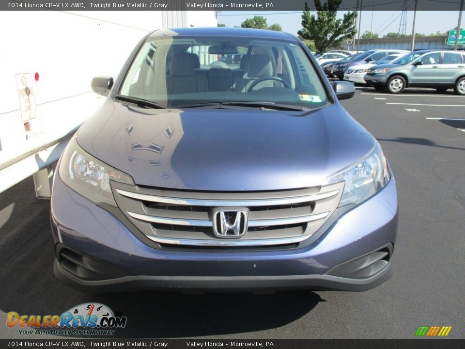 2014 Honda CR-V LX AWD Twilight Blue Metallic / Gray Photo #8