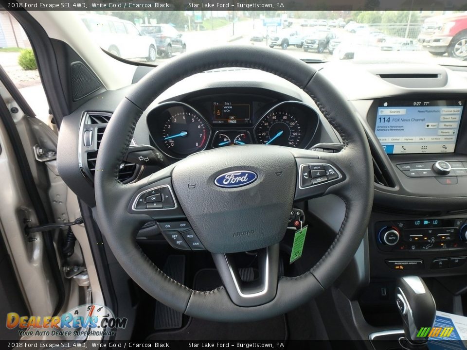 2018 Ford Escape SEL 4WD White Gold / Charcoal Black Photo #17